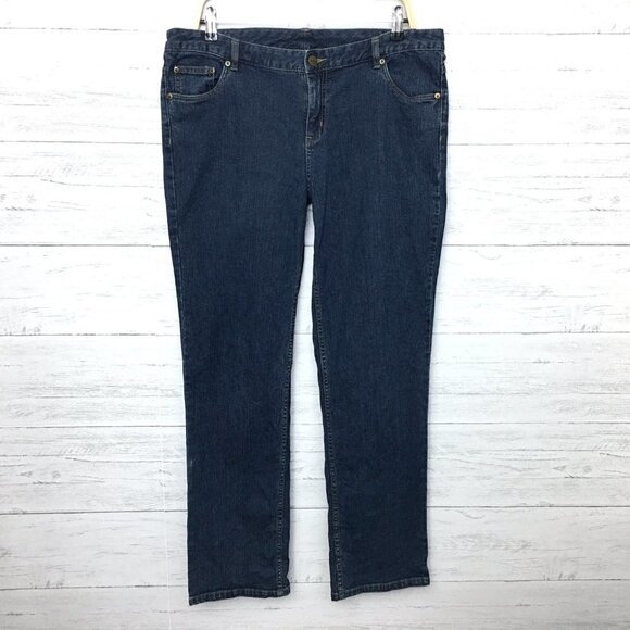 Woolrich Women's Jeans Classic Straight Leg Dark Wash size 12 length 31" - Picture 9 of 11